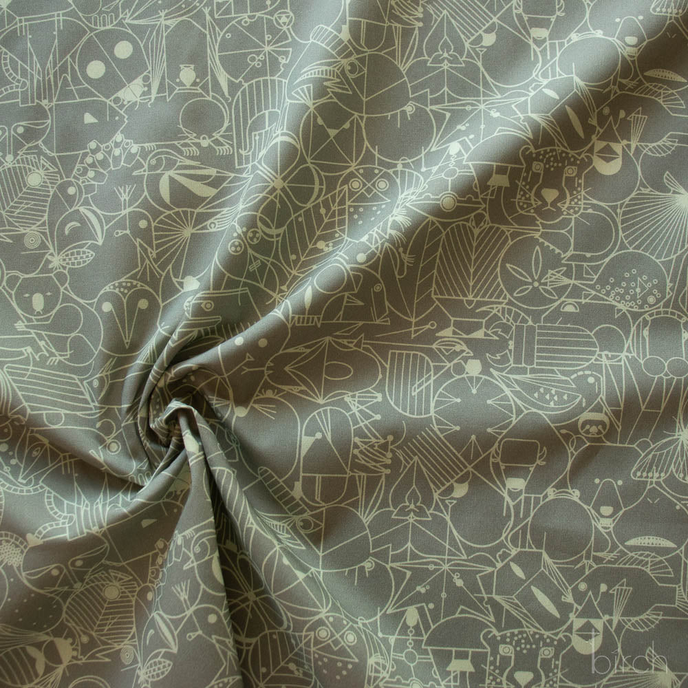 End Papers Jade, Charley Harper End Papers Basics from Birch Organic Fabrics