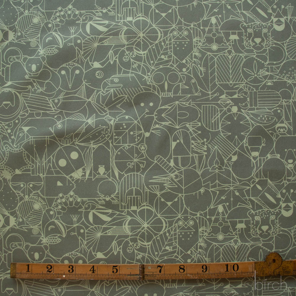 End Papers Jade, Charley Harper End Papers Basics from Birch Organic Fabrics