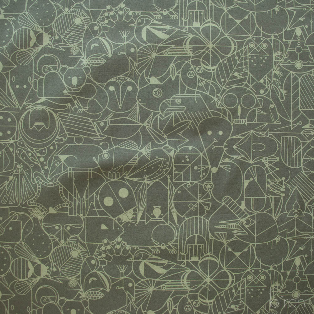 End Papers Jade, Charley Harper End Papers Basics from Birch Organic Fabrics