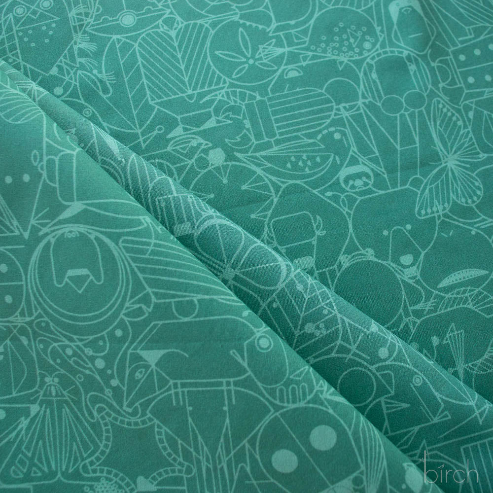 End Papers Lagoon, Charley Harper End Papers Basics from Birch Organic Fabrics