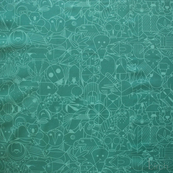 End Papers Lagoon, Charley Harper End Papers Basics from Birch Organic Fabrics