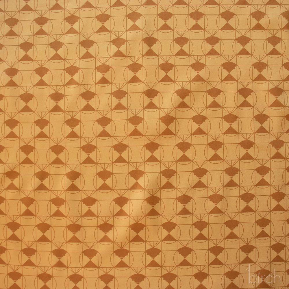 Chickadee End Papers Toffee, Charley Harper End Papers Basics from Birch Organic Fabrics