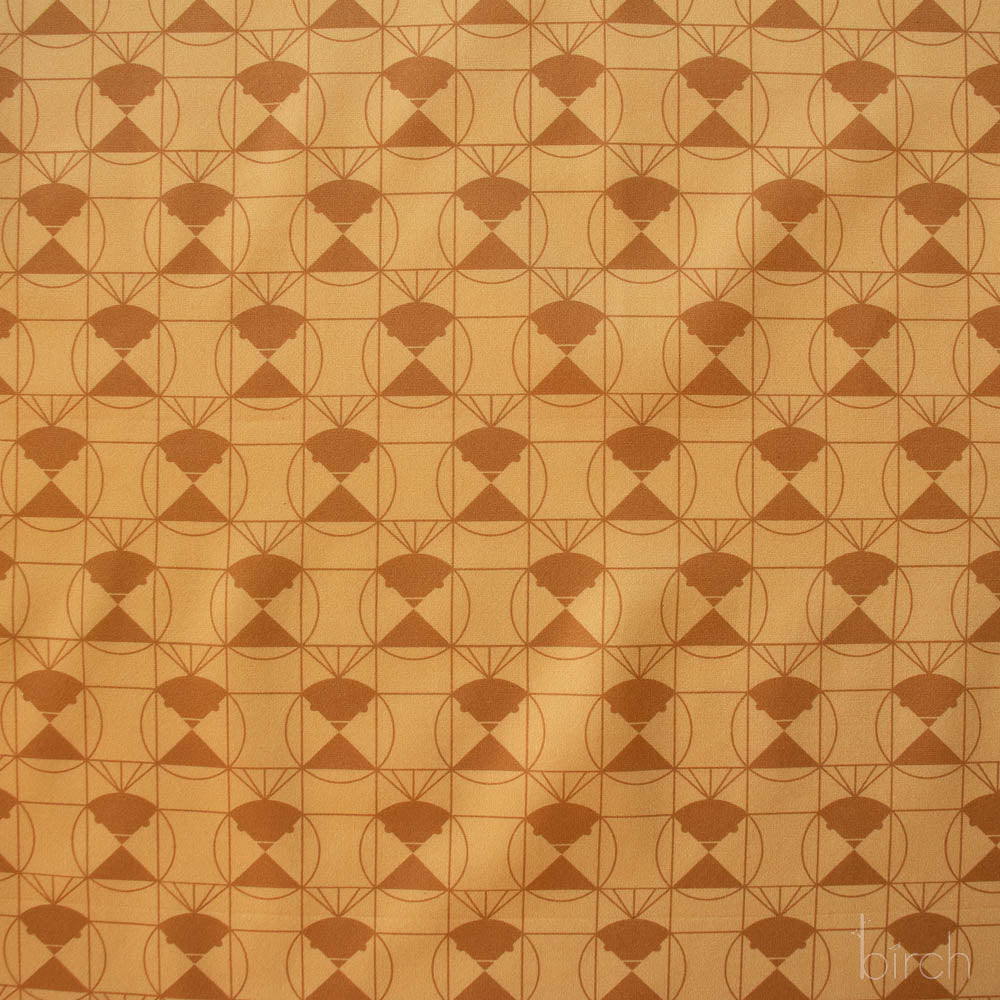 Chickadee End Papers Toffee, Charley Harper End Papers Basics from Birch Organic Fabrics
