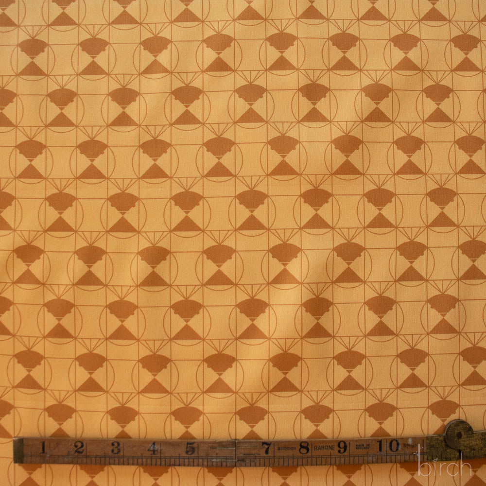 Chickadee End Papers Toffee, Charley Harper End Papers Basics from Birch Organic Fabrics