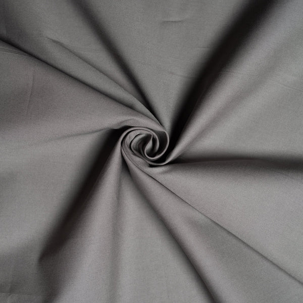 Grey Solid Poplin