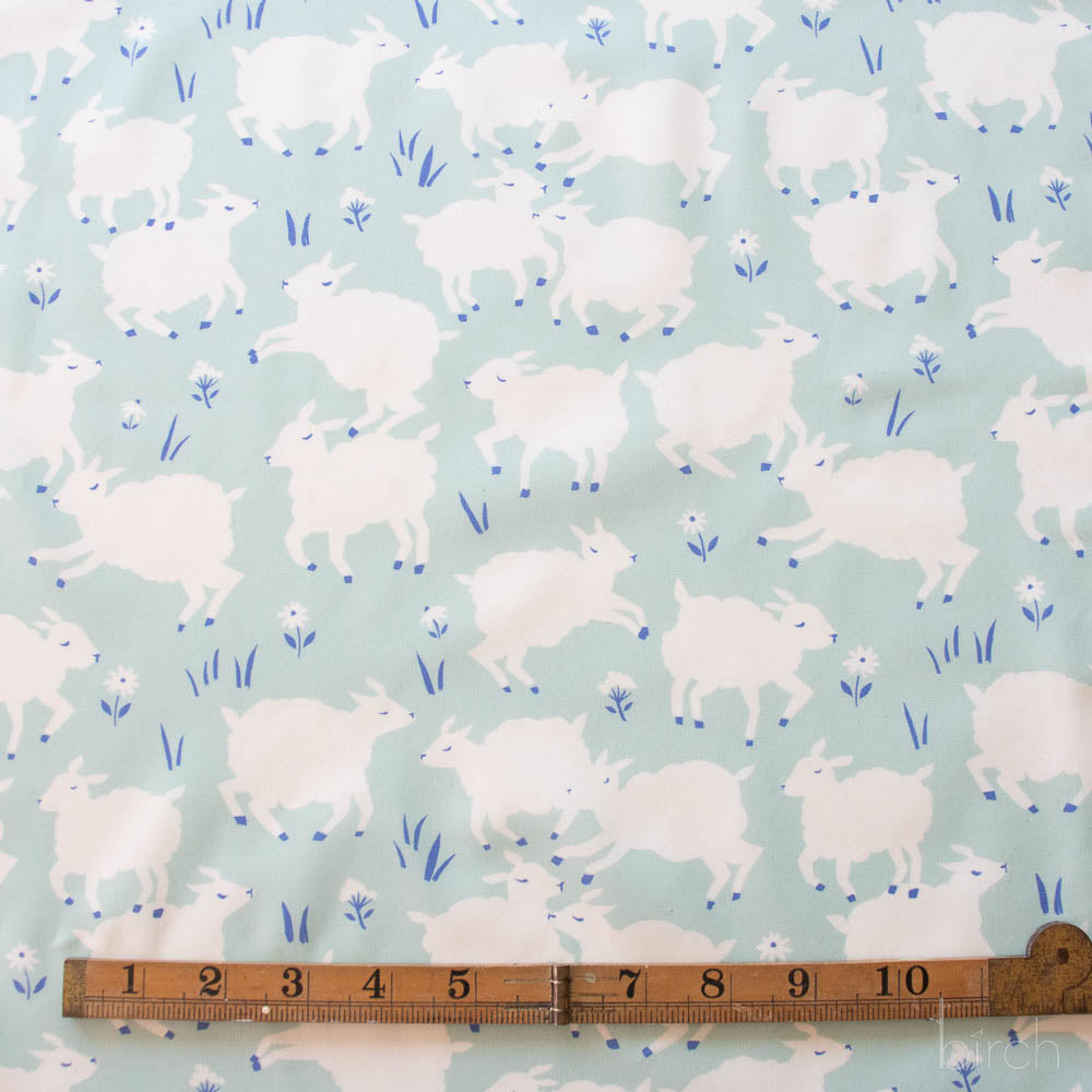 Little Lamb Mint, Homestead by Emily Isabella for Birch Organic Fabrics