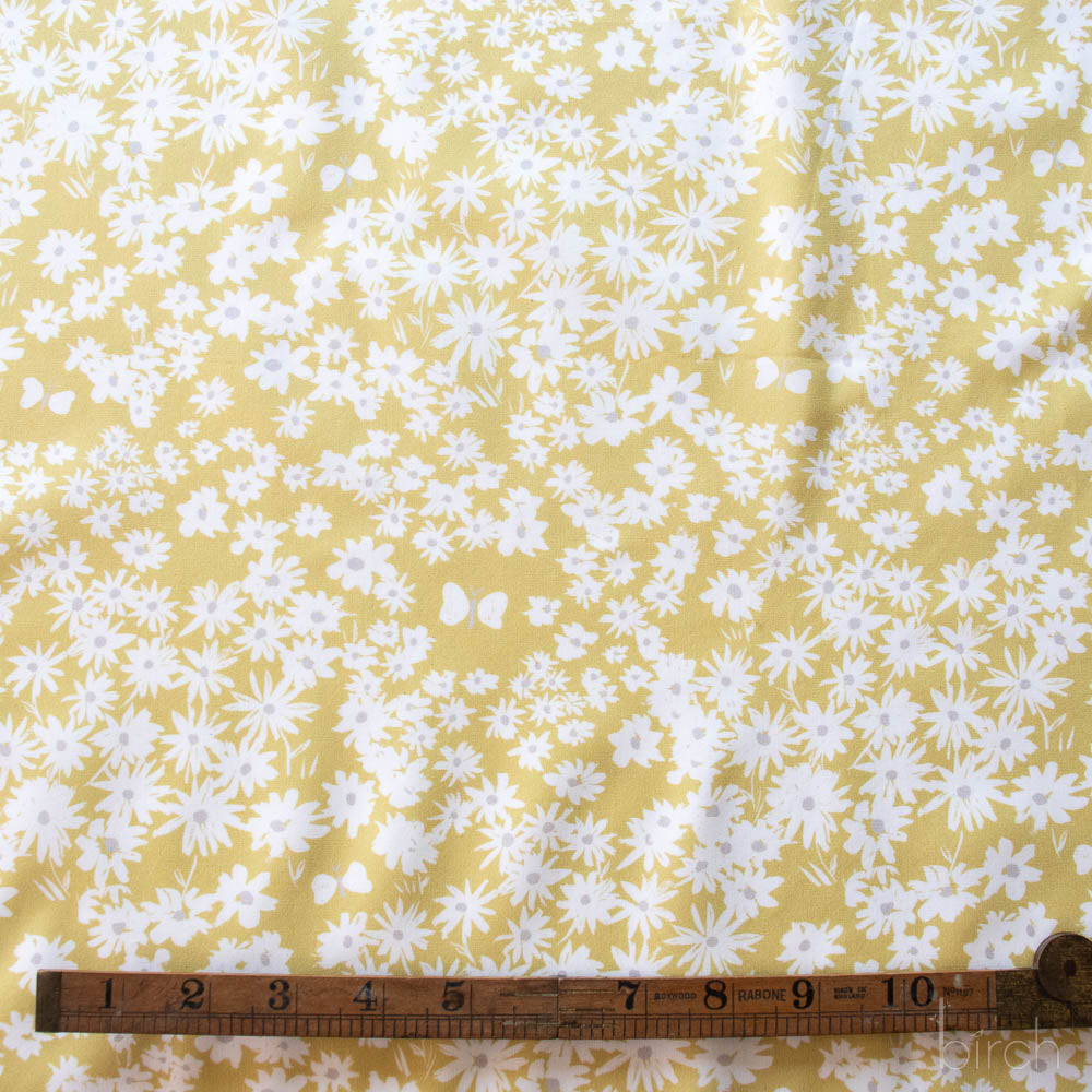 Daisy Bed Sun, Homestead by Emily Isabella for Birch Organic Fabrics