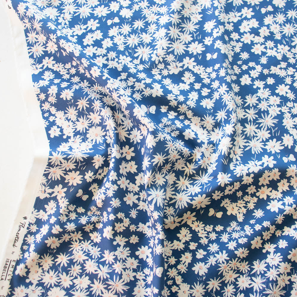 Daisy Bed Storm, Homestead by Emily Isabella for Birch Organic Fabrics