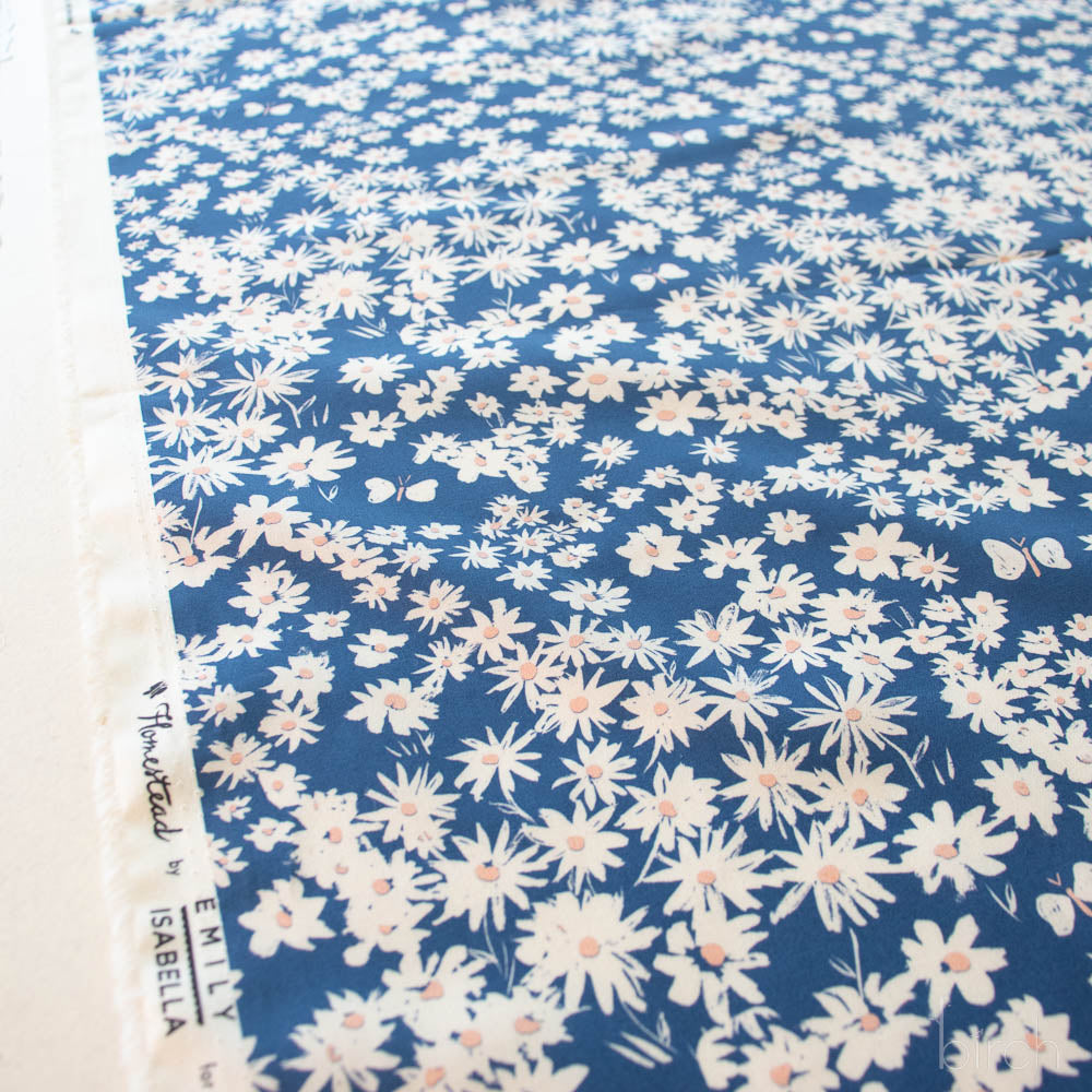 Daisy Bed Storm, Homestead by Emily Isabella for Birch Organic Fabrics
