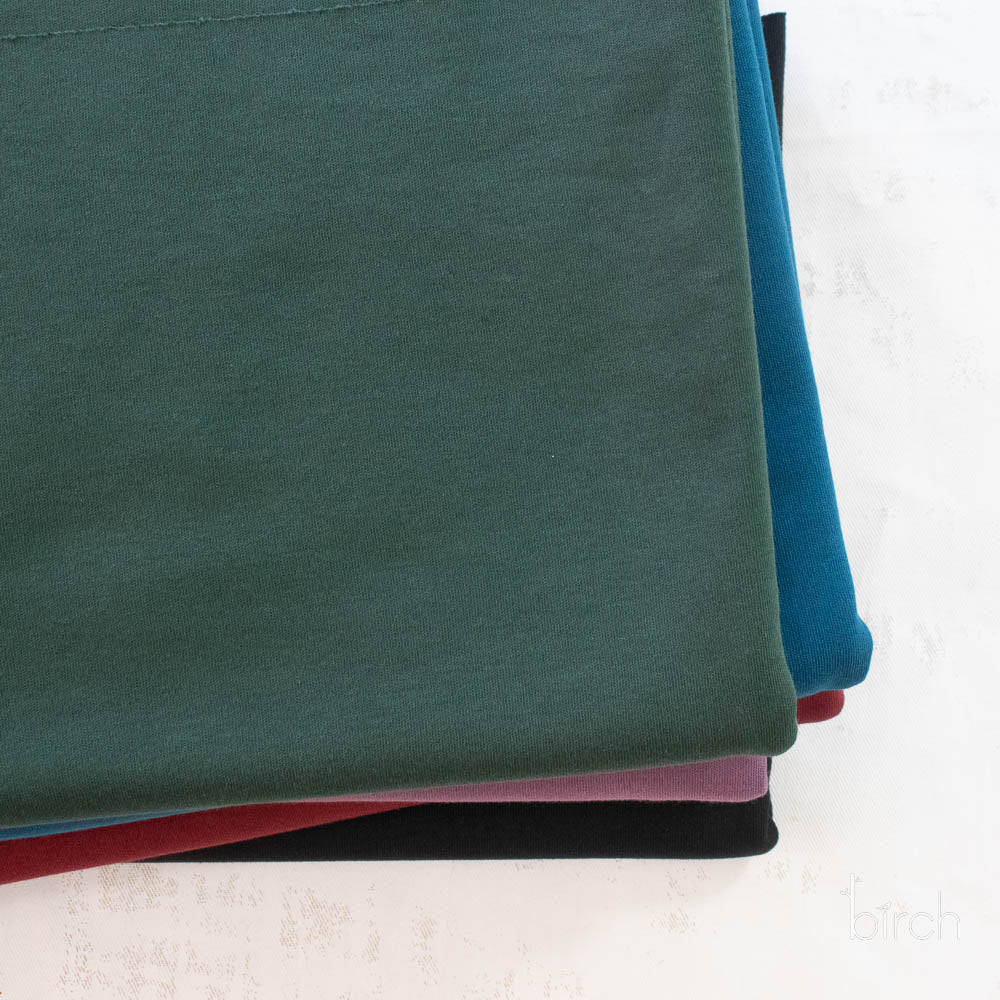 Dark Forest Solid Interlock Knit by Birch Organic