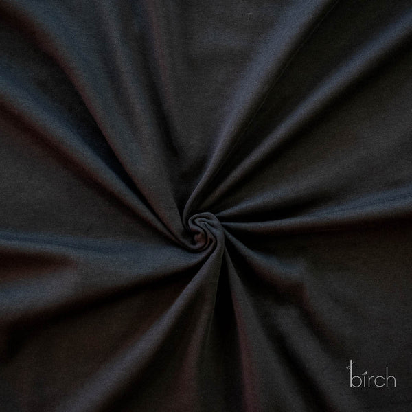 Black Solid Interlock Knit by Birch Organic