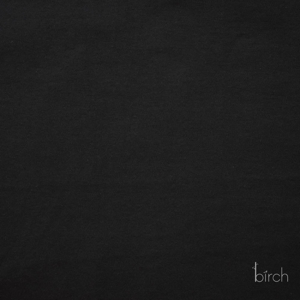 Black Solid Interlock Knit by Birch Organic