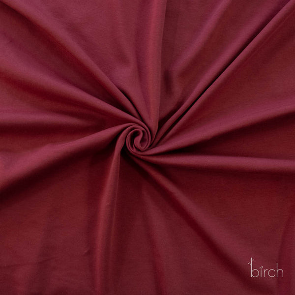 Mulberry Solid Interlock Knit by Birch Organic