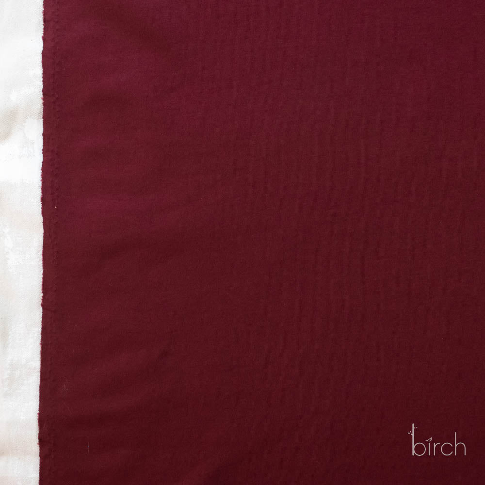 Mulberry Solid Interlock Knit by Birch Organic