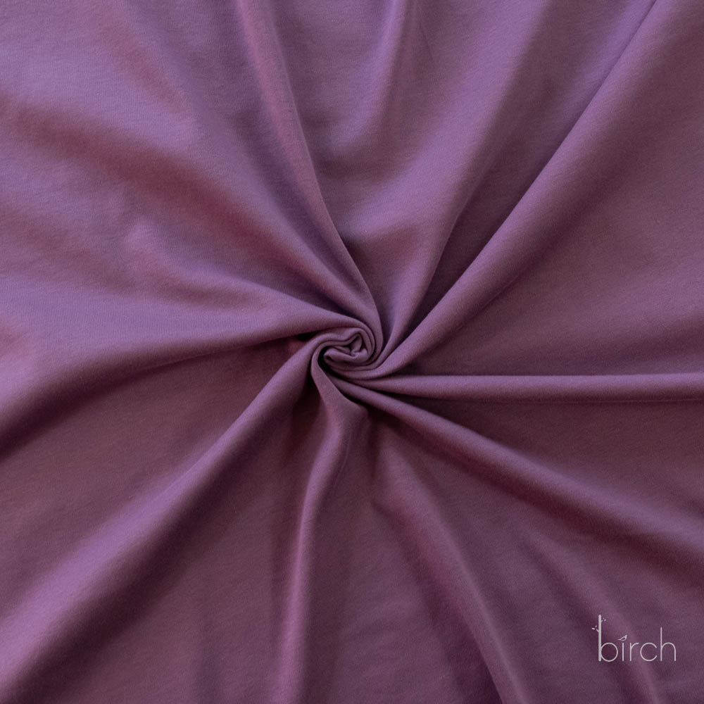 Raisin Solid Interlock Knit by Birch Organic