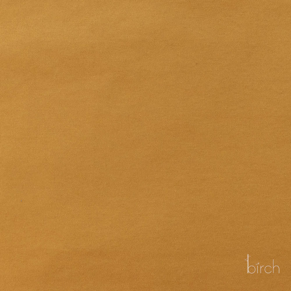Ochre Solid Interlock Knit by Birch Organic