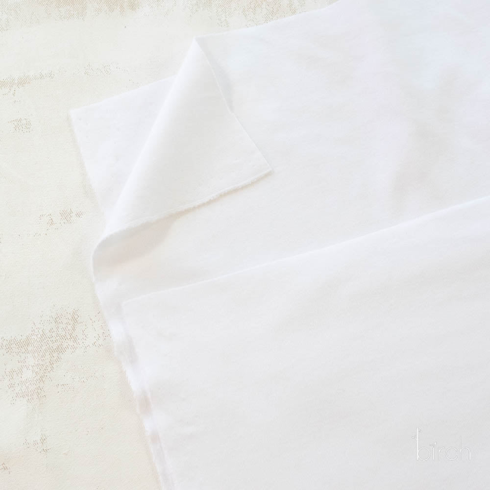 White Solid Interlock Knit by Birch Organic
