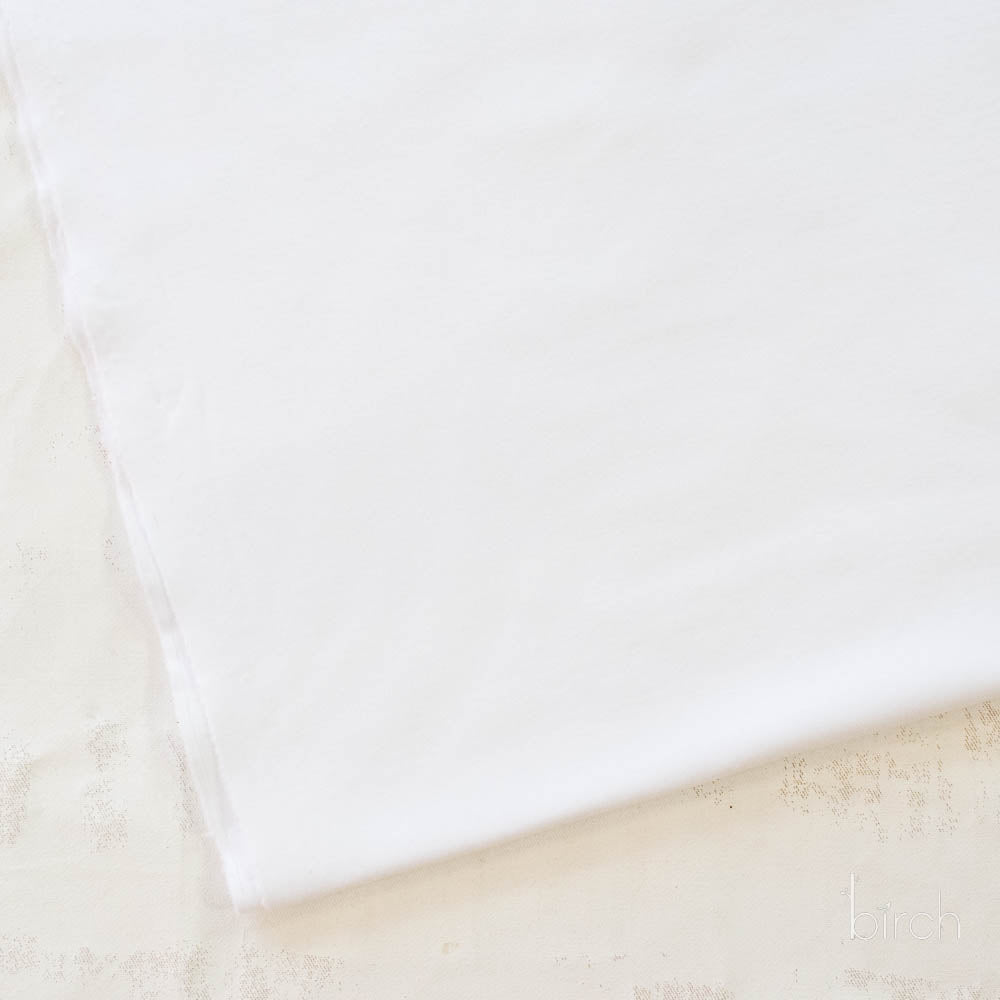 White Solid Interlock Knit by Birch Organic