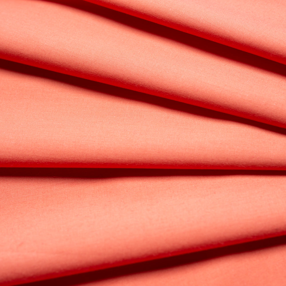 Coral Solid Poplin