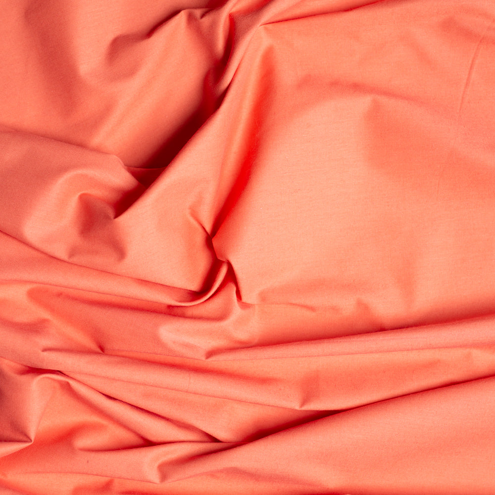 Coral Solid Poplin