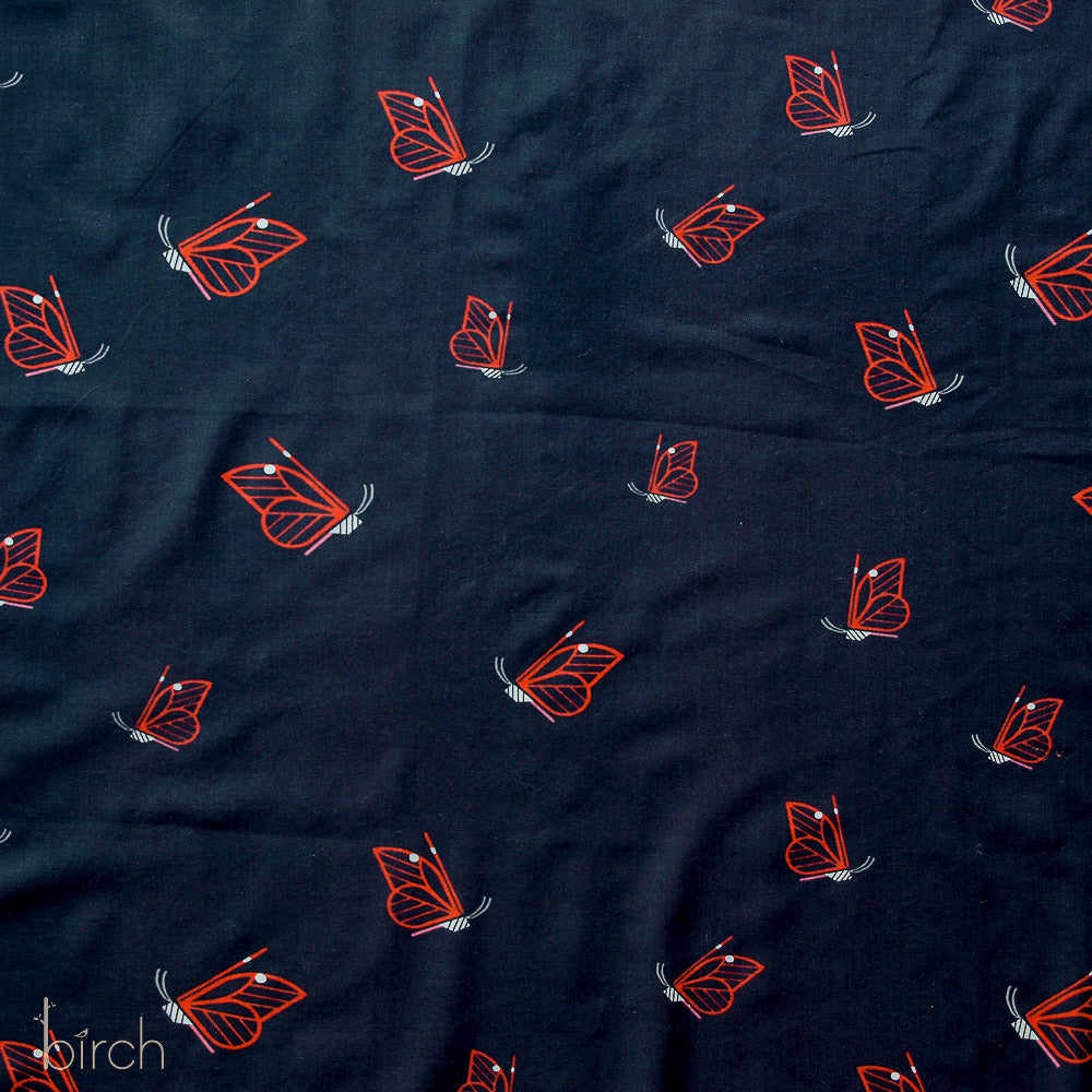 LN-CH-376 Red Butterfly Black LAWN Charley Harper Monteverde Habitat-05