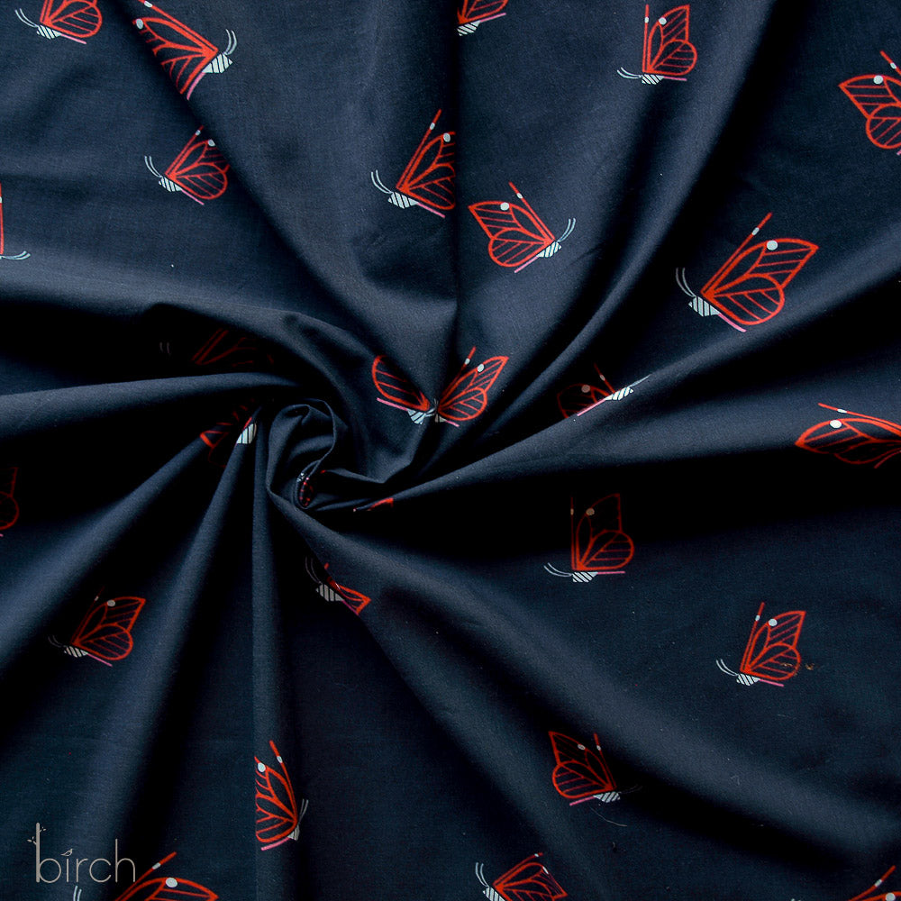 LN-CH-376 Red Butterfly Black LAWN Charley Harper Monteverde Habitat-09
