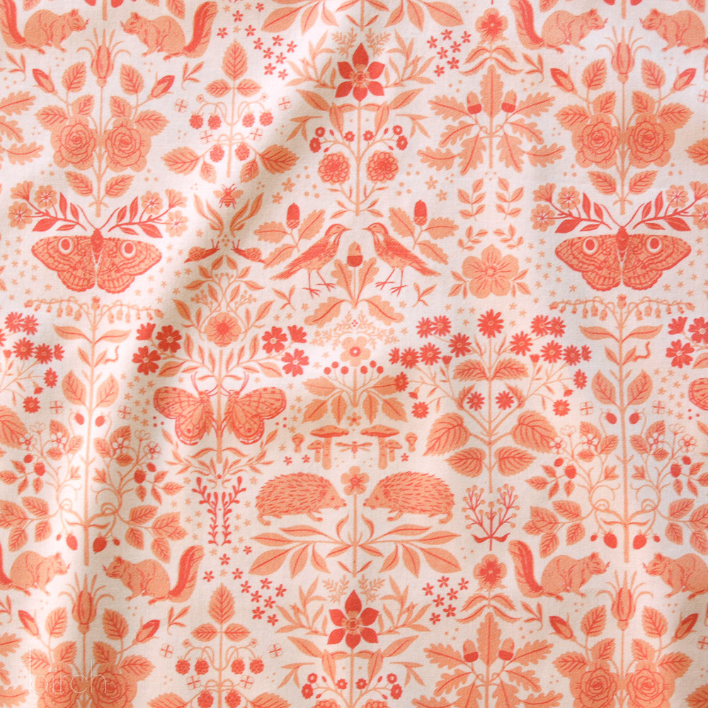 Flora and Fauna Nectar Lawn, Flourish Lawn by Oana Befort for Birch Organic Fabrics