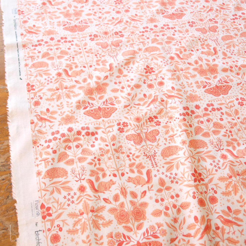 Flora and Fauna Nectar Lawn, Flourish Lawn by Oana Befort for Birch Organic Fabrics