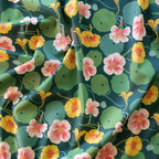 Nasturtiums Lawn, Flourish Lawn by Oana Befort for Birch Organic Fabrics