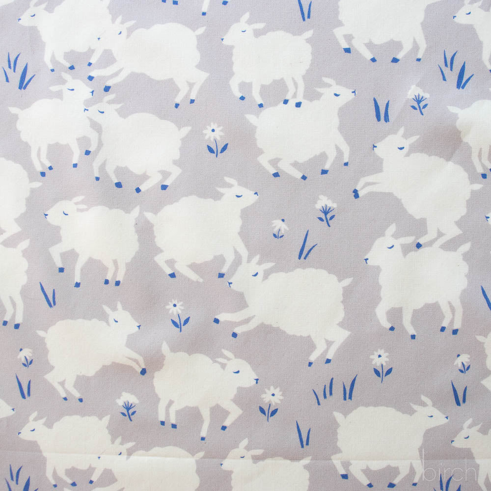 Little Lamb Fog, Homestead by Emily Isabella for Birch Organic Fabrics