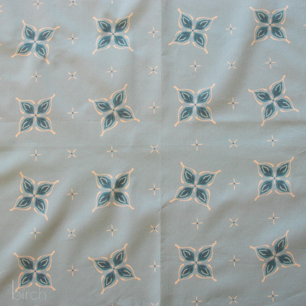 Lucky Bandana Faded Blue, Tall Tales Vol. 2 by Arleen Serge for Birch Organic Fabrics