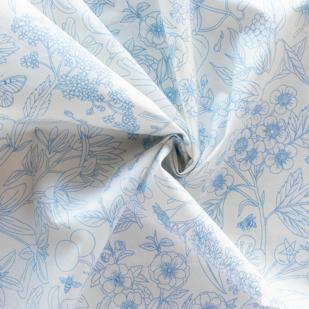 Line Art Porcelain Birch Fabrics Oana Befort Flowering Trees