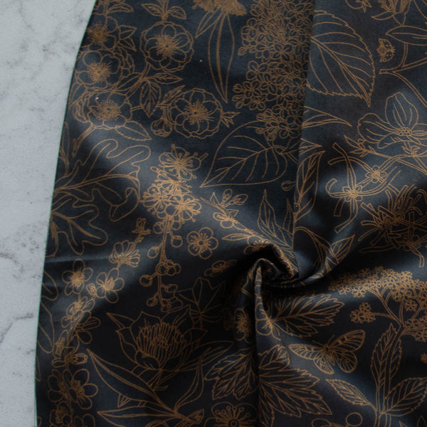 Line Art Black Birch Fabrics Oana Befort Flowering Trees