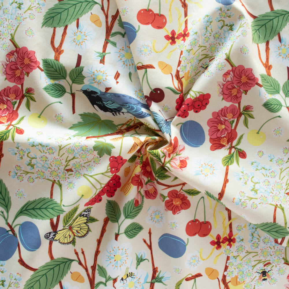 Tree Chatter Birch Fabrics Oana Befort Flowering Trees
