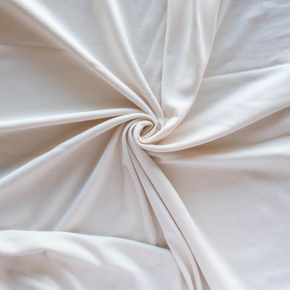 Cream Solid Interlock Knit by Birch Organic