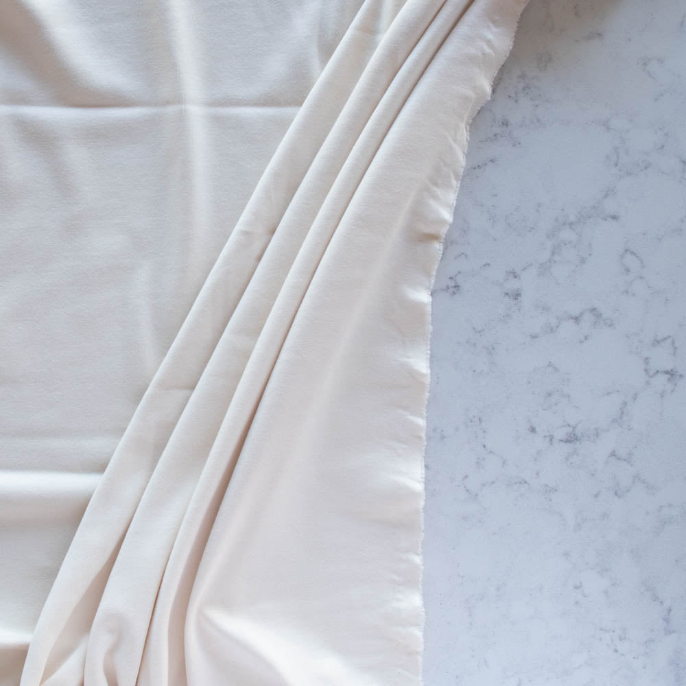 Cream Solid Interlock Knit by Birch Organic