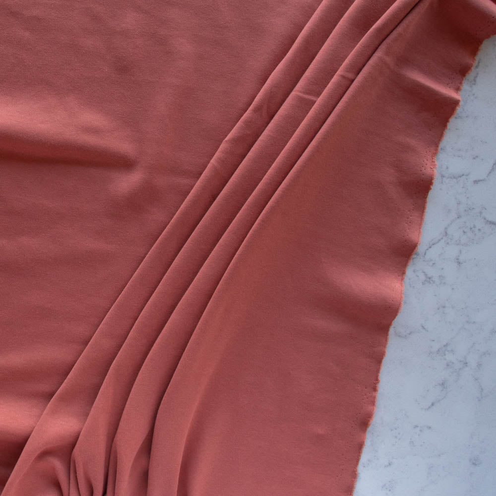 Rosebud Solid Interlock Knit by Birch Organic