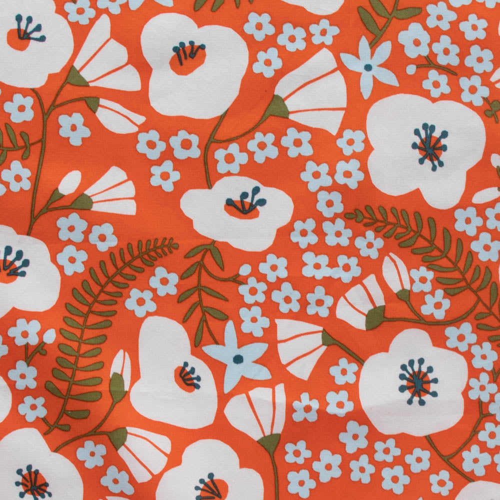 Big Blooms Tangerine Margot by Kristen Balouch for Birch Fabrics