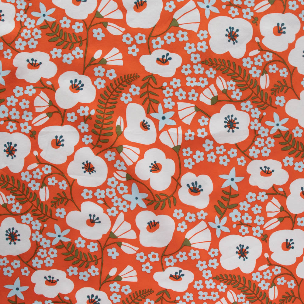 Big Blooms Tangerine Margot by Kristen Balouch for Birch Fabrics