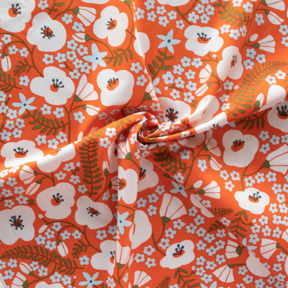 Big Blooms Tangerine Margot by Kristen Balouch for Birch Fabrics