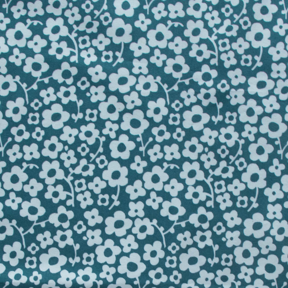 Pressed Flowers Deep Teal Margot by Kristen Balouch for Birch Fabrics