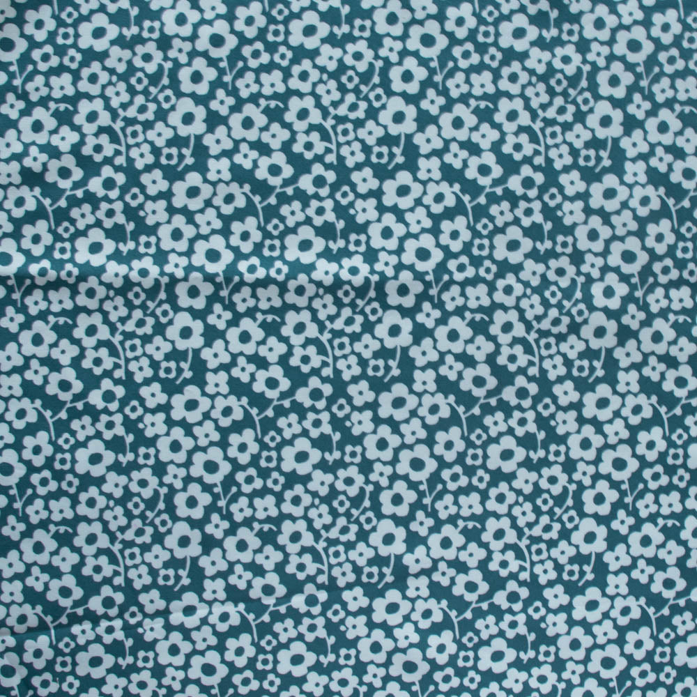 Pressed Flowers Deep Teal Margot by Kristen Balouch for Birch Fabrics