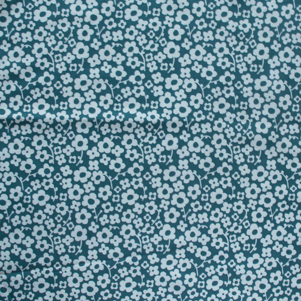 Pressed Flowers Deep Teal Margot by Kristen Balouch for Birch Fabrics