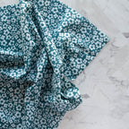 Pressed Flowers Deep Teal Margot by Kristen Balouch for Birch Fabrics