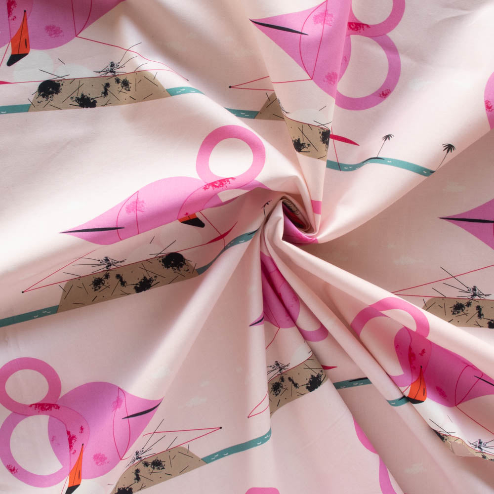 Charley Harper Think Pink Flamingos Forever