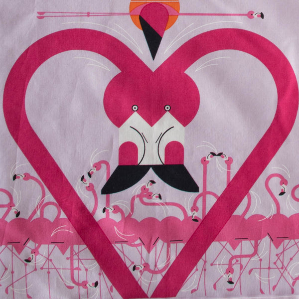 Charley Harper Think Pink Flamingo A Go Go Double Border