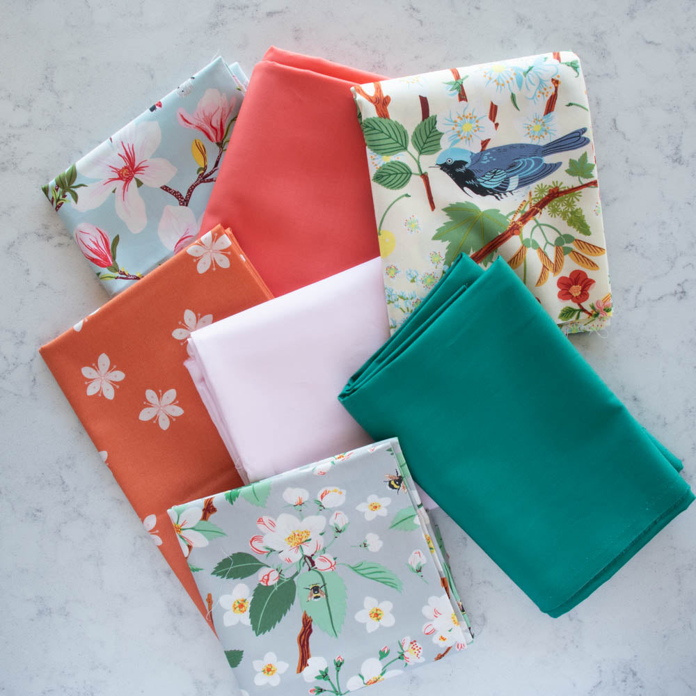Birch Fabrics Oana Befort Flowering Trees with Solids