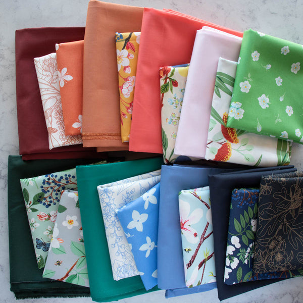 Birch Fabrics Oana Befort Flowering Trees with Solids