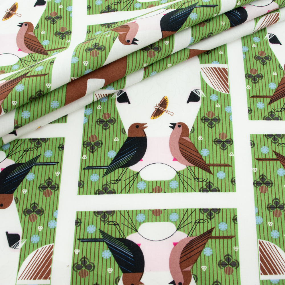 Feathered Freeloader Summer Charley Harper Birch Organic