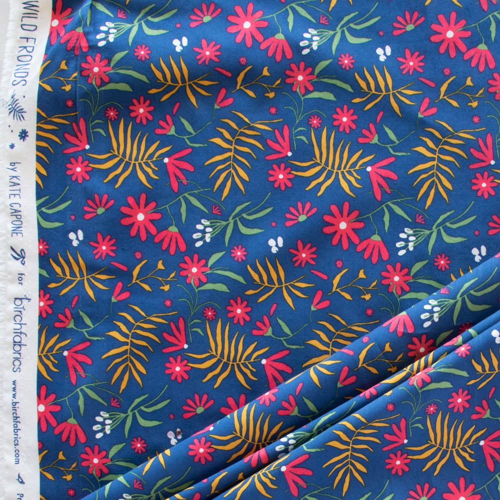 Fronds and Flowers Meadow Wild Fronds by Kate Capone for Birch Fabrics